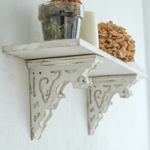 Antique wood corbels - antique,