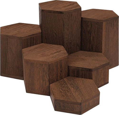 Pack wooden hexagon - wooden, display