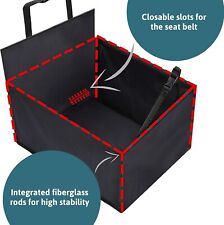 Dog Travel Car Seat Booster Bed - Cats Pets Cover Stable Secure Non Slip Strap
