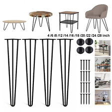 4x Hairpin Legs Hair Pin Legs Set for Furniture Bench Desk Table DIY 4''-28''