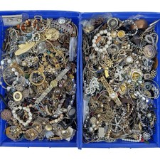 5 Pound Unsorted Tangled Jewelry Vintage Modern Wear Junk Mystery Treasure Hunt