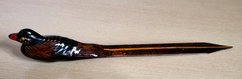Vintage wooden pheasant bird - vintage,