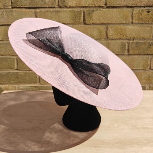 Baby pink black bow - baby, brim