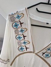 White Kaftan Style Dress Size