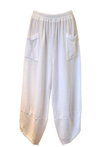 Italian washed linen trousers - linen,