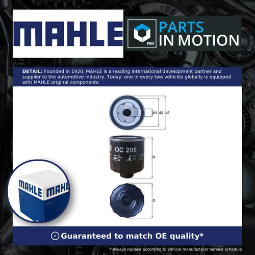 Oil filter oc295 mahle - oil,