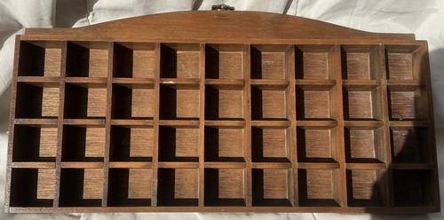 Wooden thimble display case - thimble,
