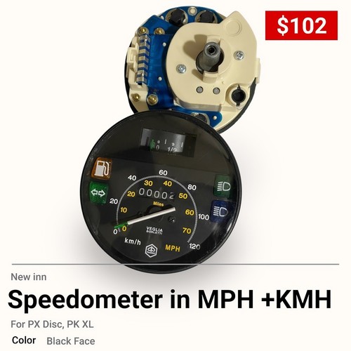Vespa speedometer 120kmh - vespa,