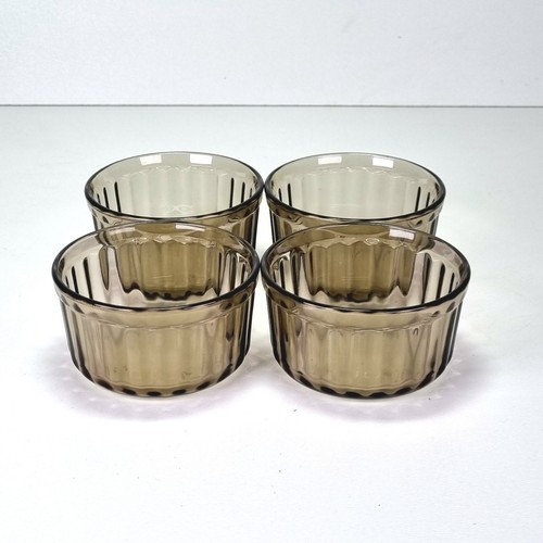 Arcopal smoked glass ramekins - smoked,