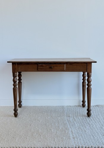 Pine console table with - table,