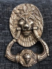 Vintage Brass Lions Head Door