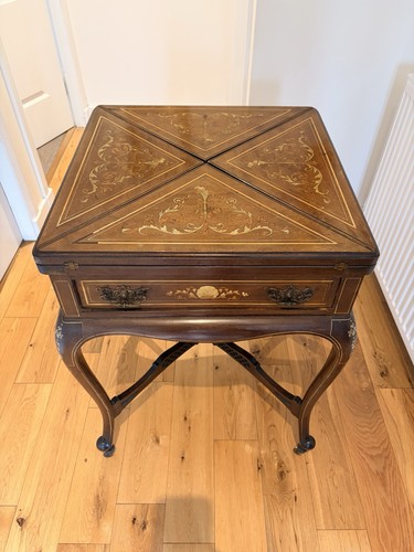 Edwardian envelope card table - card,