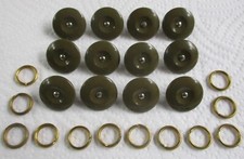 12x British Army:"DENIM BATTLEDRESS BLOUSE BUTTONS & RINGS" (19mm, BD, Overalls)