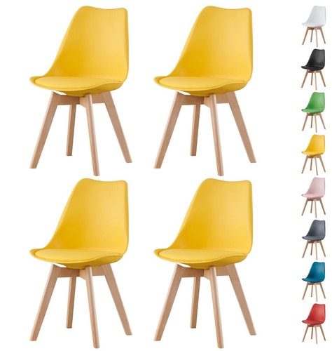 4pcs dining padded chairs - 4pcs,