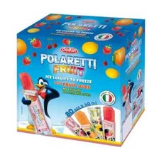 Dolfin Polaretti Fruit Juice Ice Lollies Freezer Popsicle Pops Pack of 80 x 40ml