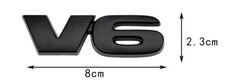V6 Metal Lettering Car Styling