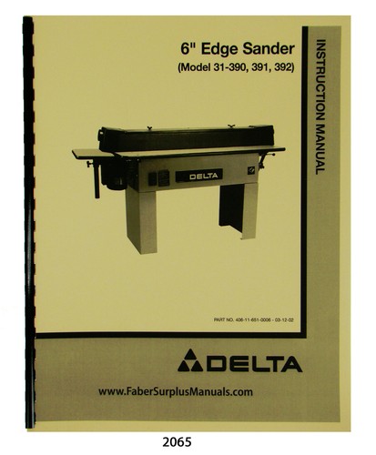 Delta edge sander 31 - delta, 31-390