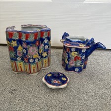 Rare Antique Chinese Porcelain Wine Warmer / Tea Pot - Blue - Qianlong Exc cond