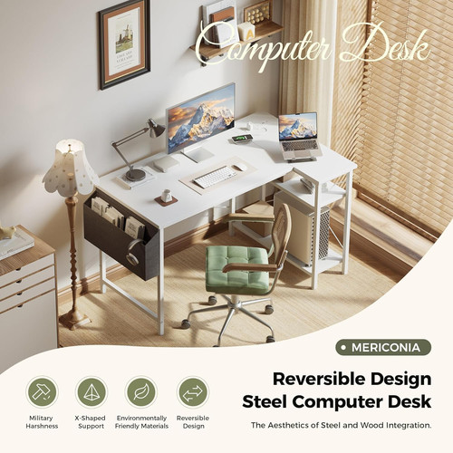 Mericonia small shaped desk - small,