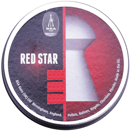 Bsa red star heavy domed - star,