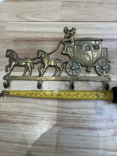 Vintage brass wall mounted key - wall-mounted,
