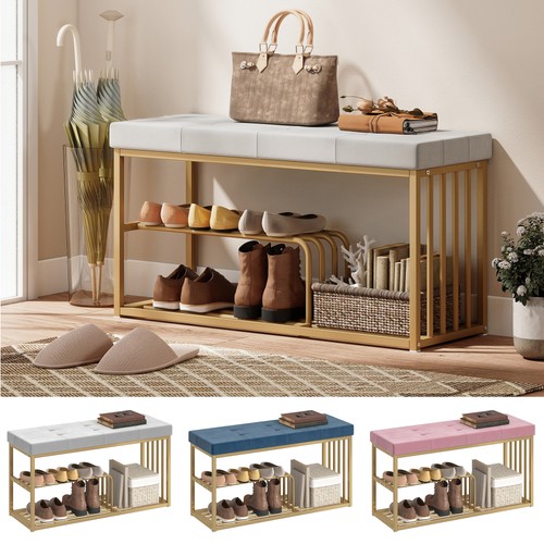 Upholstered tufted shoe - upholstered, rack