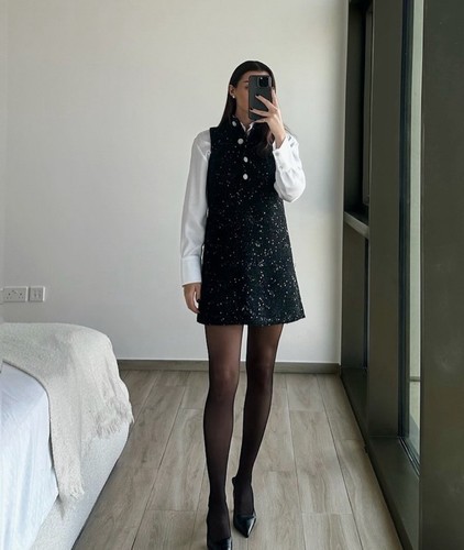 Zara structured sequined mini - structured,