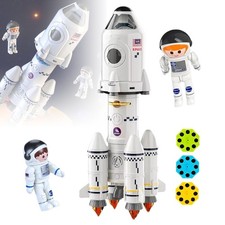 Large Kids Space Playset Toys Set Rocket Ship Toys Astronaut Venture Space Set