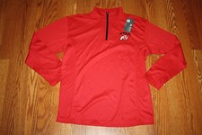 NWT Mens KNIGHTS APPAREL Red UTAH UTES Lightweight 1/4 Zip Pullover Sz M Medium