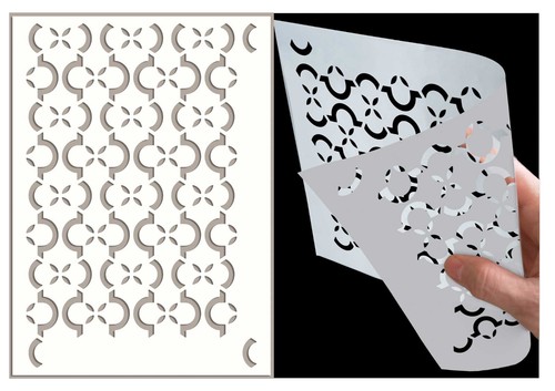 Moroccan stencil cake allover - cake,