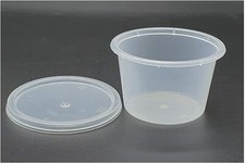 25 x CATERING ROUND FOOD GRADE STORAGE CONTAINERS - 4oz 100ml BPA FREE - (4ST)