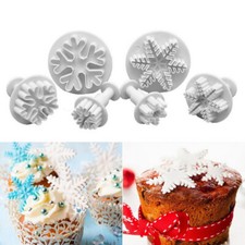 6X Snowflake Mould Sugar Craft