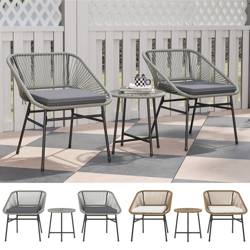 Pieces rattan bistro set - 3,