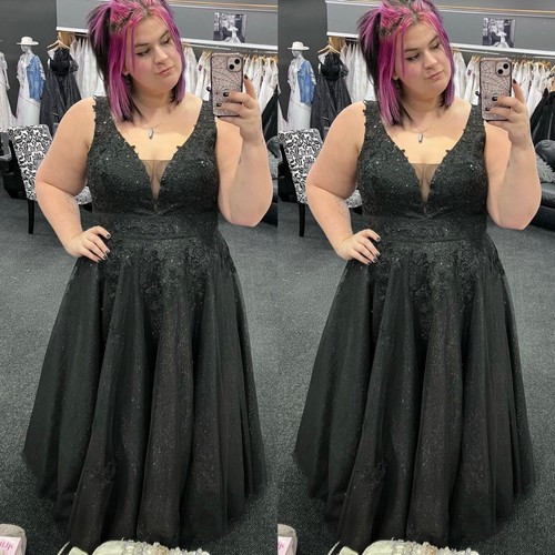 Gothic black wedding dresses - dresses, v