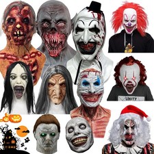 Halloween Mask Scary Horror Latex Masks Adult Cosplay Props Fancy Dress Mask