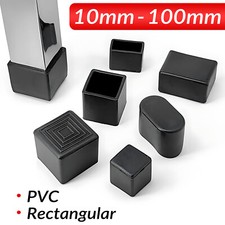 Square Rubber Chair Ferrules AntiScratch Floor Protector Table Feet Leg Cap End