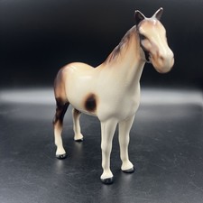 Vintage Stickered Melba Ware Pinto Horse Looking Right Glossy Figure Model VGC