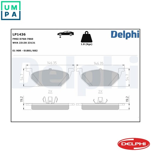 Brake pad set disc - disc,