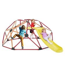 8FT Dome Climber Kids Toddler Climbing Frame Slide Climbing Dome-Orange