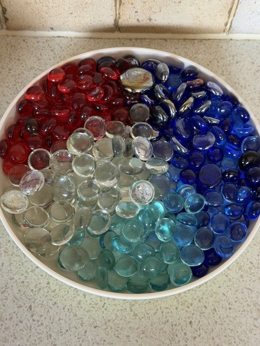 Large lot glass pebbles - lot,