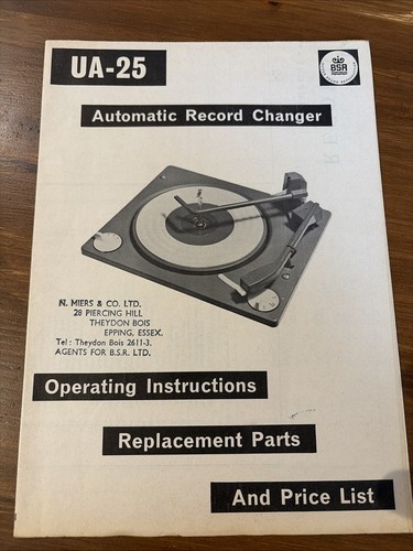 Ua25 bsr monarch turntable - monarch,