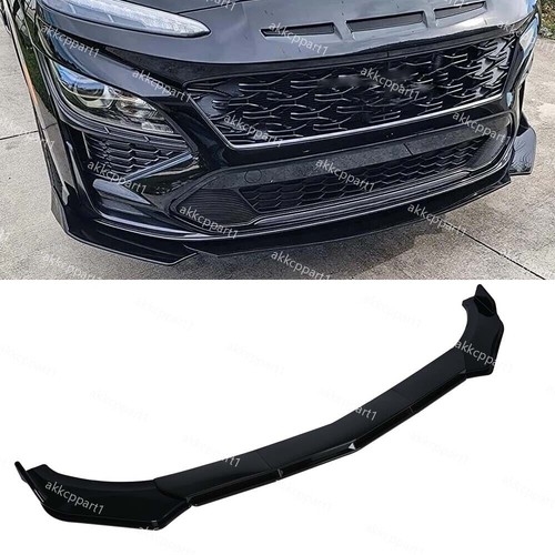 Black front bumper splitter - black,