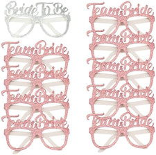 10 Pack Hen Party Glasses Shiny Rose Gold Team Bride Glasses Bride to Be Glasses