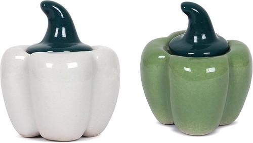Ceramic capsicum pickle jar - ceramic,