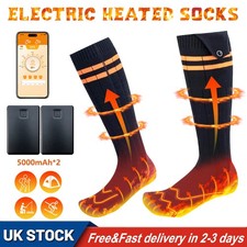Electric Heated Socks Rechargeable 5V 5000mAh Battery Unisex Winter Foot Warmer