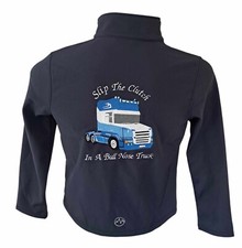 Kids V8 Lorry Softshell Jacket Slip The Clutch Children's Trucking Truck Driver