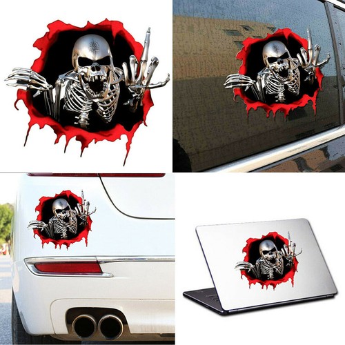 Metal skeleton skull car - metal,