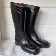DERRI BOOTS SIZE UK 6 Pull On Waterproof Biker Wellington Excellent Condition