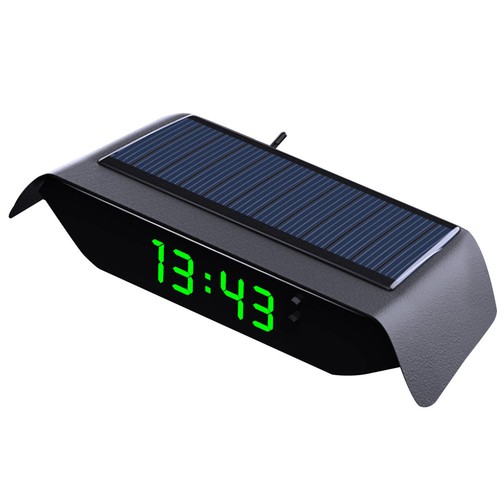 Solar car digital clock - car,