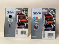 Epson T040 T041 Original Stylus C62 CX3200 Black & Colour Ink Cartridges B225